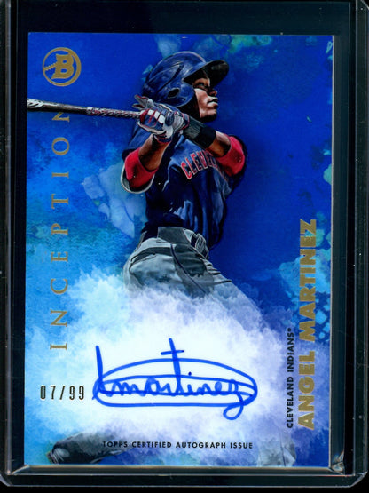 2021 Topps Inception Angel Martinez Blue Autograph /99 Guardians - Trading Card Market