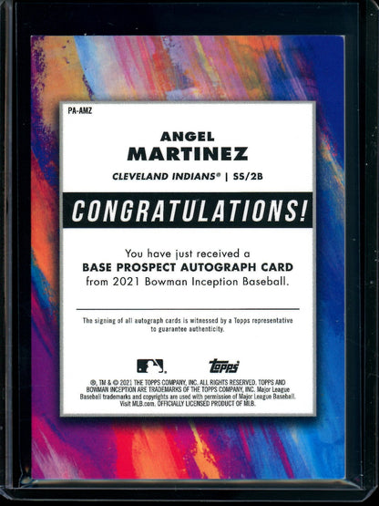 2021 Topps Inception Angel Martinez Blue Autograph /99 Guardians - Trading Card Market