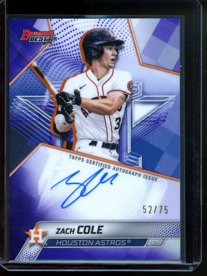 2025 Bowmans Best Zach Cole Purple Autograph Refractor /75 Astros - Trading Card Market