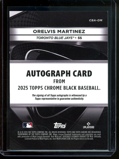 2025 Topps Black Orelvis Martinez Gold Rookie Autograph /50 Blue Jays - Trading Card Market