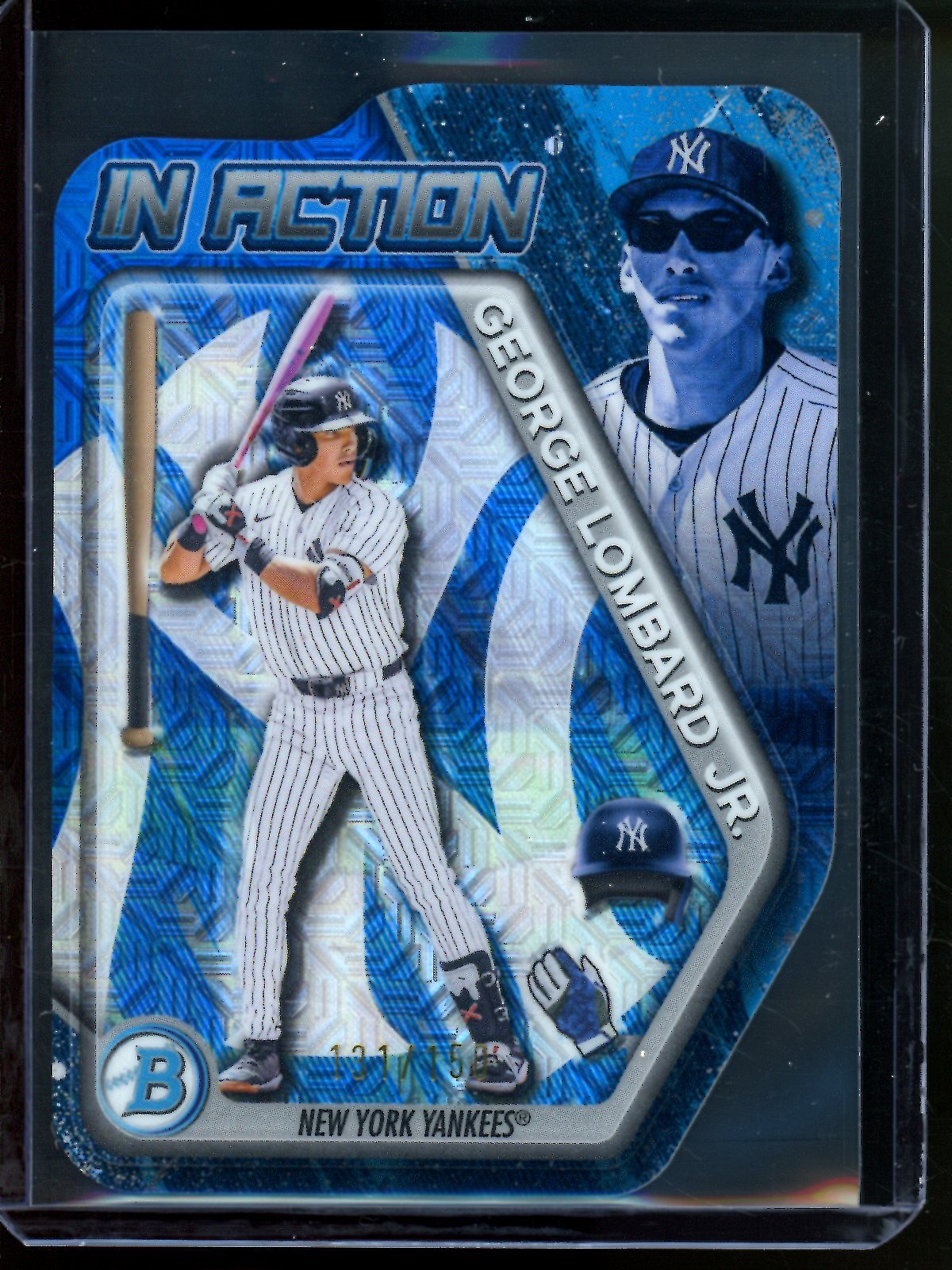 2025 Topps Bowman Chrome George Lombard Jr. In Action Mojo /150 Yankees - Trading Card Market