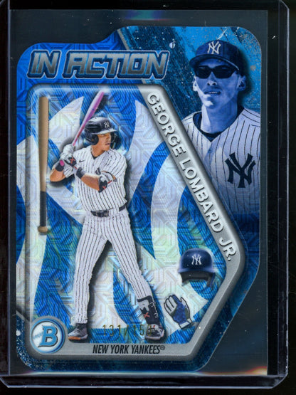 2025 Topps Bowman Chrome George Lombard Jr. In Action Mojo /150 Yankees - Trading Card Market