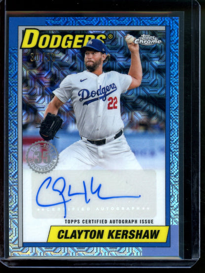 2025 Topps Flagship Clayton Kershaw Mojo 1990 Autograph /30 Dodgers - Trading Card Market