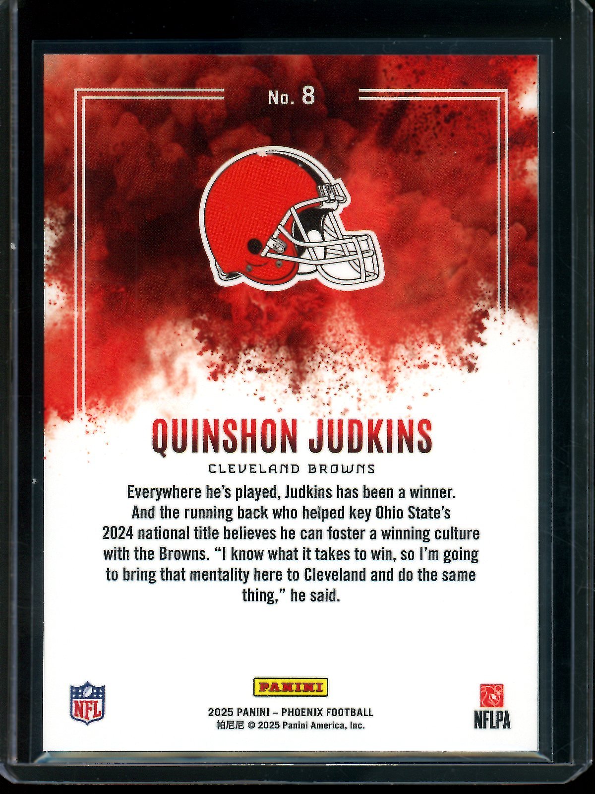 2025 Panini Phoenix Quinson Judkins Rookie Colorblast Case Hit Browns - Trading Card Market