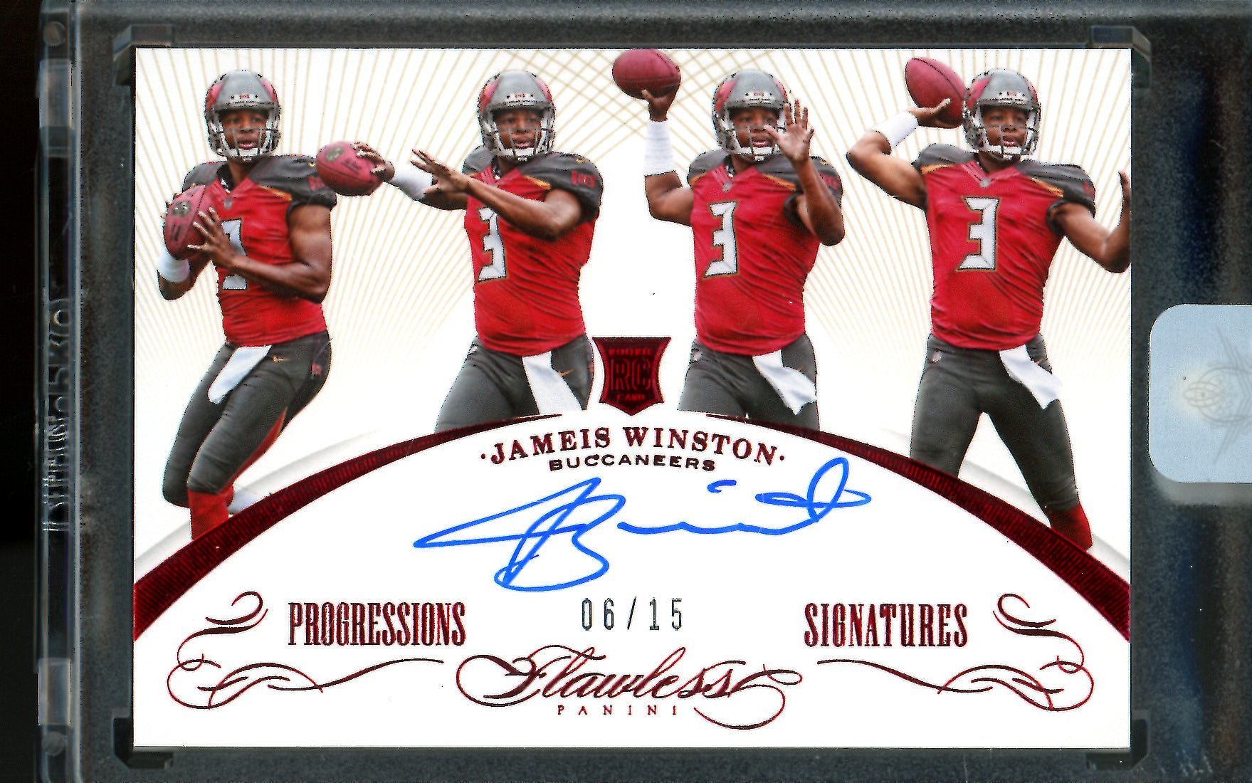 2015 Panini National Treasures Jameis Winston Progressions Signatures Rookie /15 Bucaneers - Trading Card Market