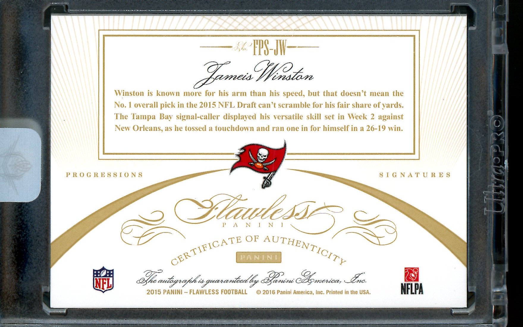 2015 Panini National Treasures Jameis Winston Progressions Signatures Rookie /15 Bucaneers - Trading Card Market