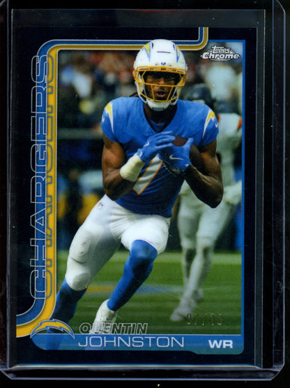 2025 Topps Chrome Quentin Johnston Black Refractor /10 Chargers - Trading Card Market