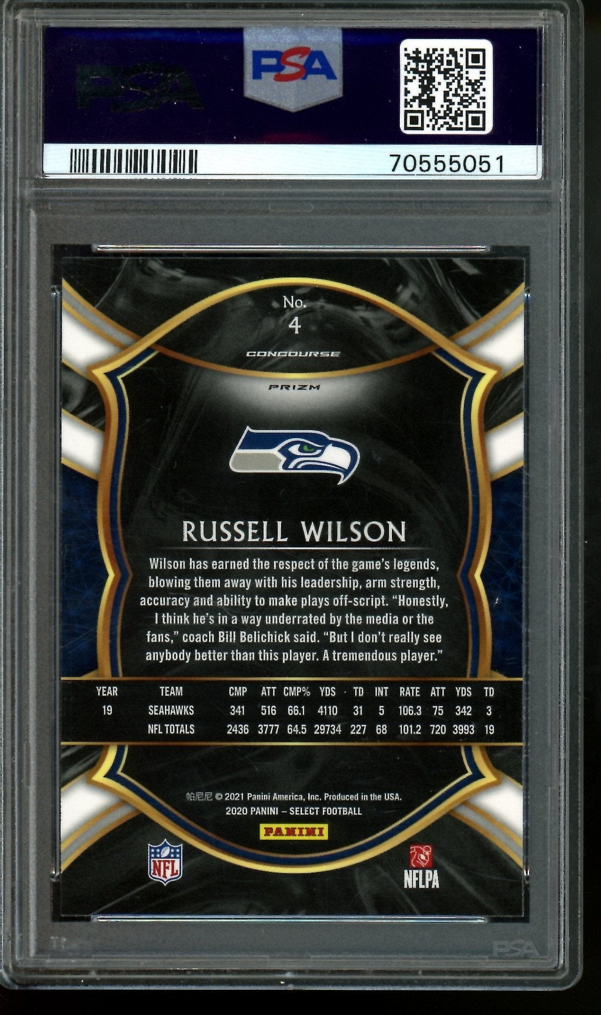 2020 Panini Select Russell Wilson Cosmic Prizm SP PSA 10 Seahawks - Trading Card Market