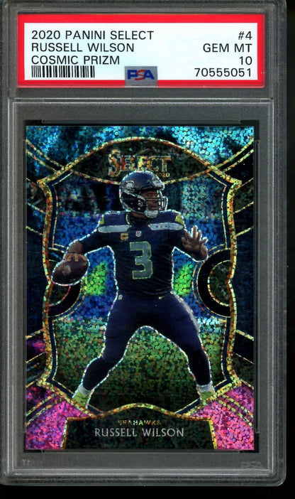2020 Panini Select Russell Wilson Cosmic Prizm SP PSA 10 Seahawks - Trading Card Market
