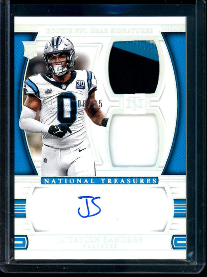 2024 Panini National Treasures Ja'Tavion Sanders Rookie NFL Gear Signatures /25 Panthers - Trading Card Market