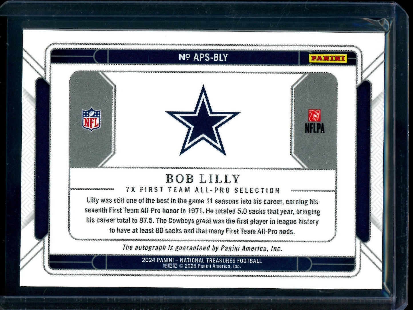 2024 Panini National Treasures Bob Lilly All - Pro Signatures /99 Cowboys - Trading Card Market