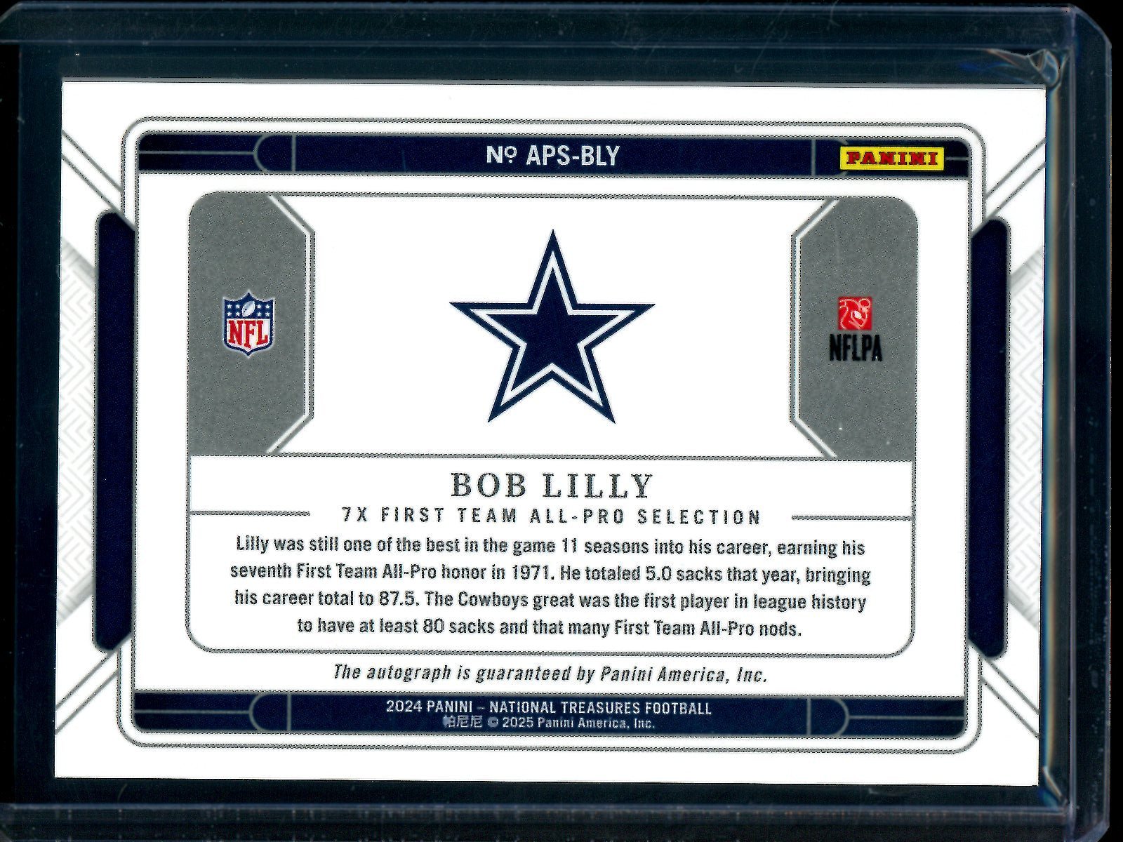 2024 Panini National Treasures Bob Lilly All - Pro Signatures /99 Cowboys - Trading Card Market