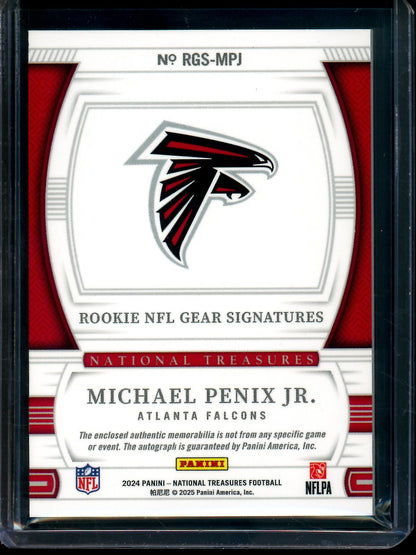 2024 Panini National Treasures Michael Penix Jr Rookie NFL Gear Signatures /99 Falcons - Trading Card Market