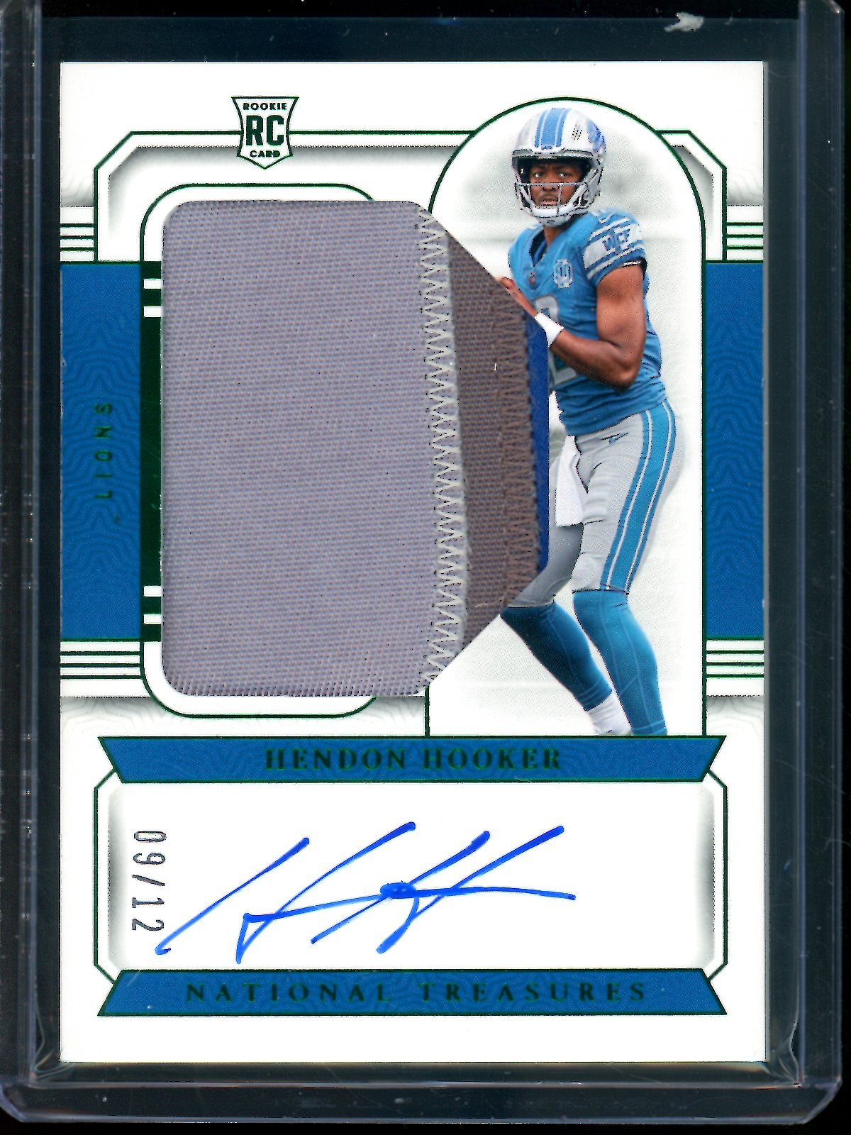 2023 Panini National Treasures Hendon Hooker Rookie Patch Autograph /12 Lions - Trading Card Market