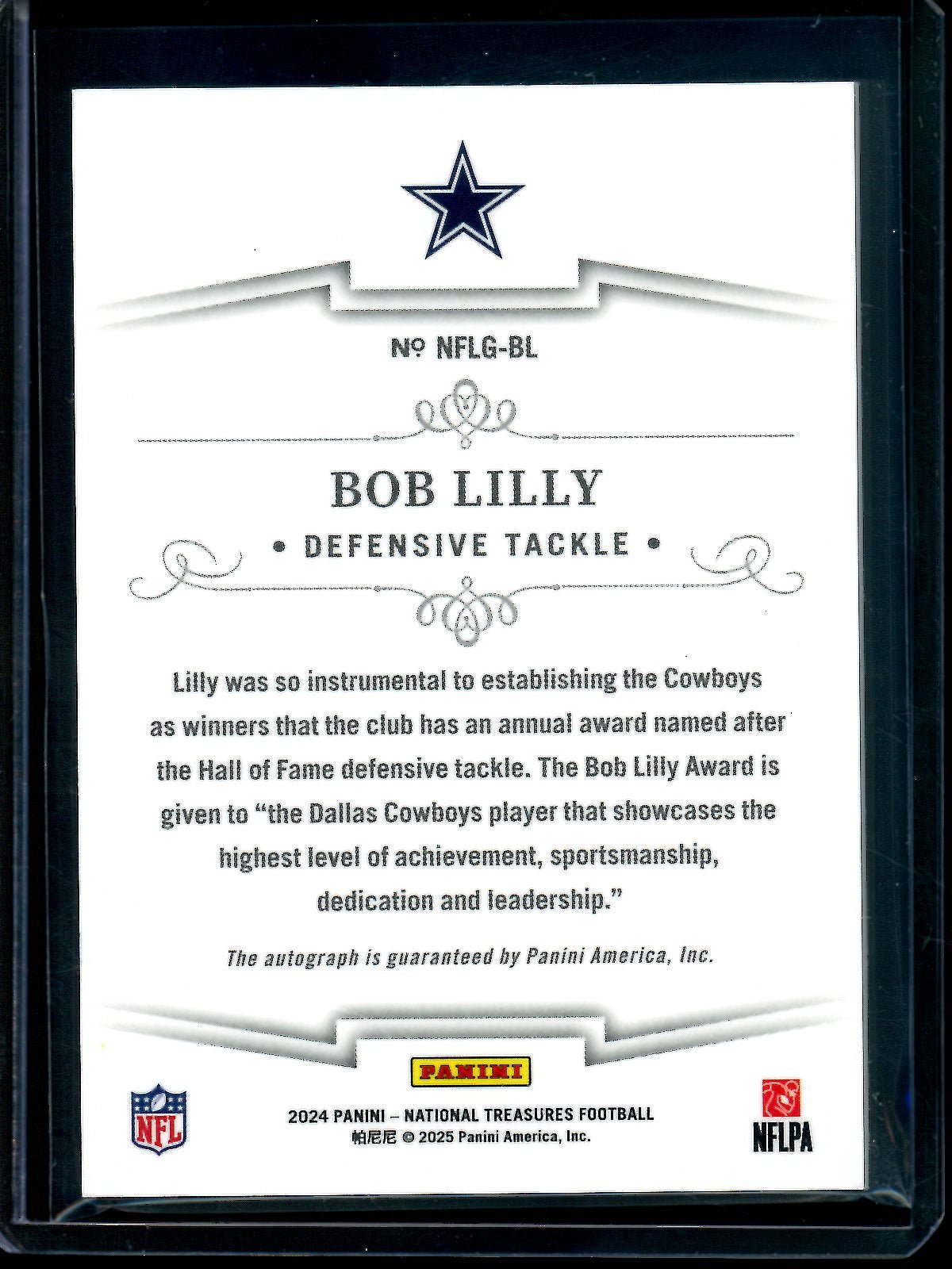 2024 Panini National Treasures Bob Lilly Greatest Signatures /99 Cowboys - Trading Card Market