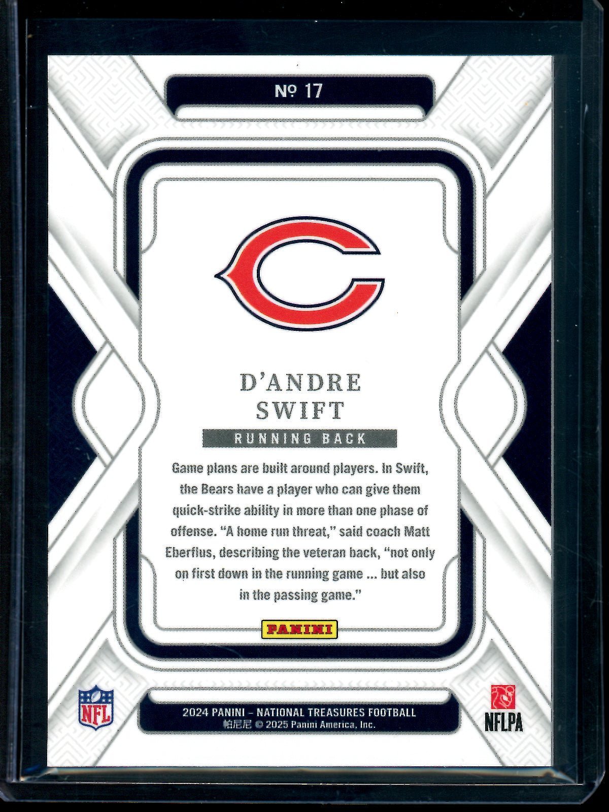 2024 Panini National Treasures D'Andre Swift Emerald /10 Bears - Trading Card Market