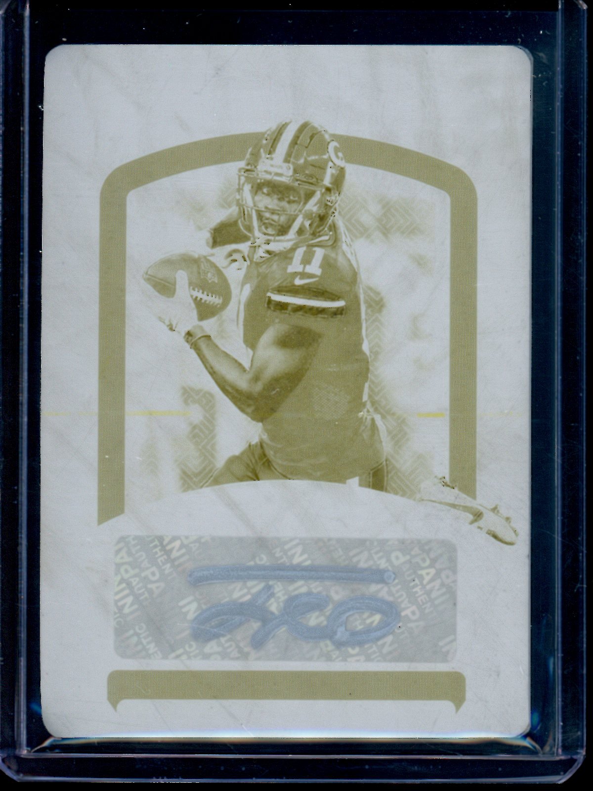 2024 Panini National Treasures Jayden Reed Silver Ink Autograph Printing Plate 1/1 Packers - Trading Card Market