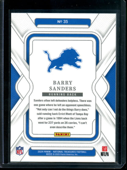 2024 Panini National Treasures Barry Sanders /75 Lions - Trading Card Market
