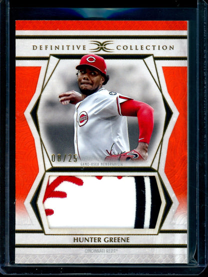 2025 Topps Definitive Hunter Greene Jumbo Patch Relic /25 Reds - Trading Card Market