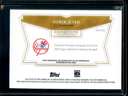2025 Topps Definitive Derek Jeter Moments Autograph Inscription /10 Yankees - Trading Card Market