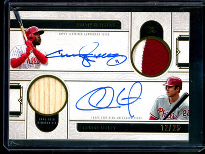 2025 Topps Definitive Jimmy Rollins / Chase Utley Dual Autograph Relic /25 Phillies - Trading Card Market