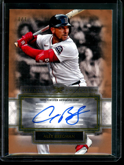 2025 Topps Definitive Alex Bregman Defining Images Autograph 1/1 Red Sox - Trading Card Market