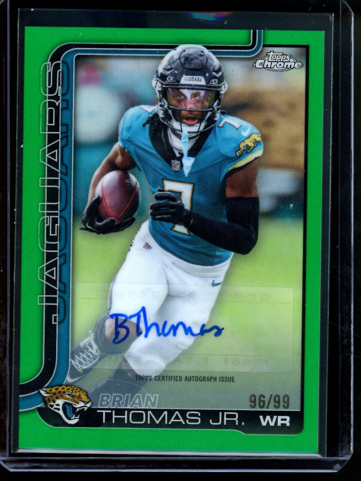 2025 Topps Chrome Brian Thomas Jr Green Refractor Autograph /99 Jaguars - Trading Card Market