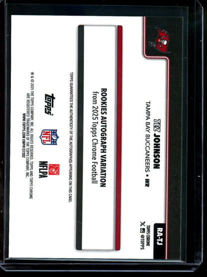 2025 Topps Chrome Tez Johnson White Rookie Autograph /30 Buccaneers - Trading Card Market