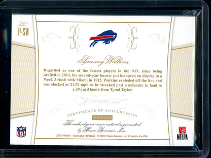 2015 Panini Flawless Sammy Watkins Jumbo Relic /20 Bills - Trading Card Market
