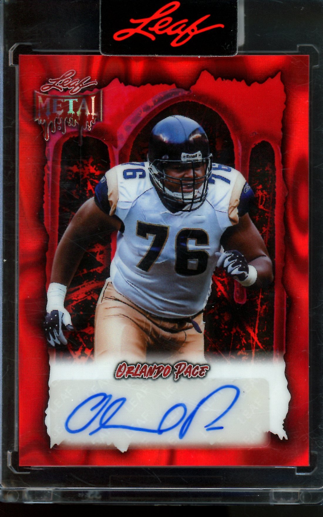 2025 Leaf Metal Orlando Pace Red Autograph Encased /13 Rams - Trading Card Market
