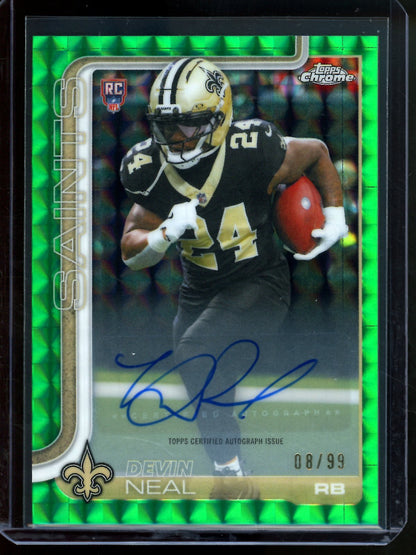 2025 Topps Chrome Devin Neal Green Geometric Autograph /99 Saints - Trading Card Market