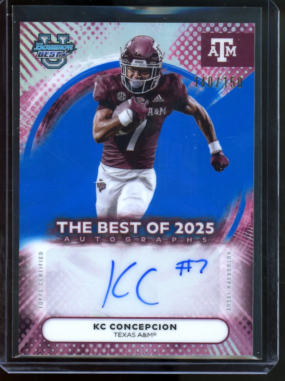 2025 Bowmans Best U KC Concepcion Best of 2025 Autograph Blue /150 Texas - Trading Card Market