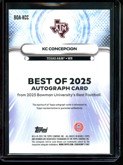 2025 Bowmans Best U KC Concepcion Best of 2025 Autograph Blue /150 Texas - Trading Card Market