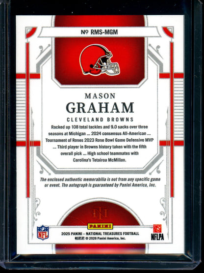 2025 Panini National Treasures Mason Graham Triple Rookie Patch Autograph /94 Browns - Trading Card Market