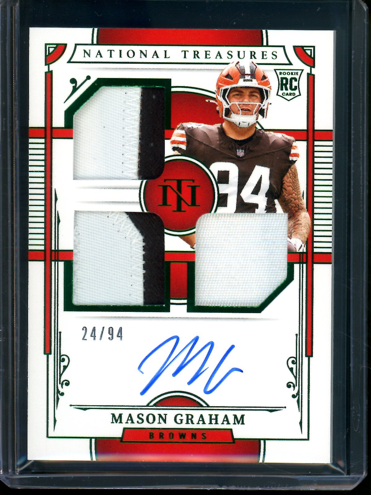 2025 Panini National Treasures Mason Graham Triple Rookie Patch Autograph /94 Browns - Trading Card Market