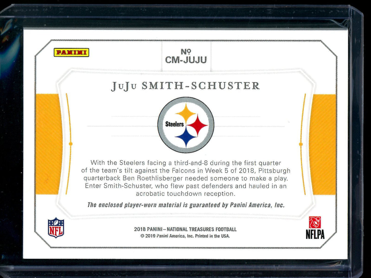 2018 Panini National Treasures JuJu Smith - Schuster Colossal Relic /25 Steelers - Trading Card Market