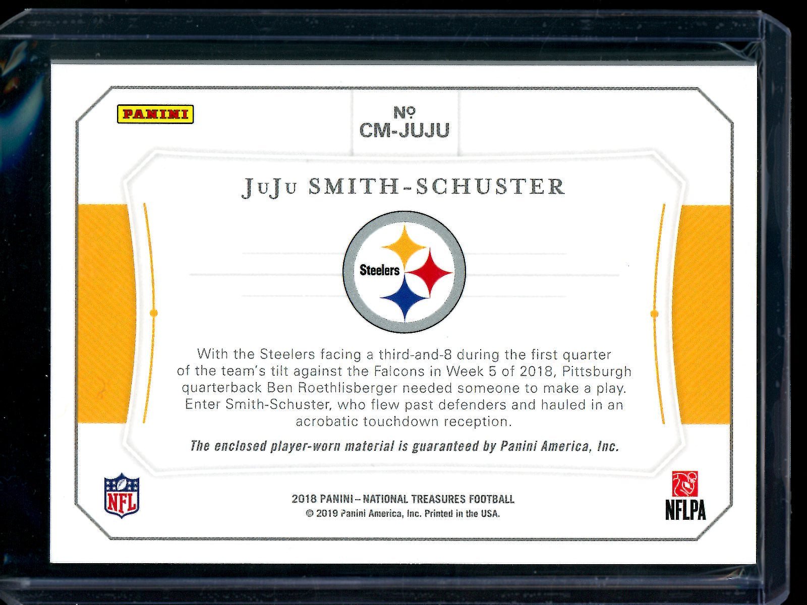 2018 Panini National Treasures JuJu Smith - Schuster Colossal Relic /25 Steelers - Trading Card Market