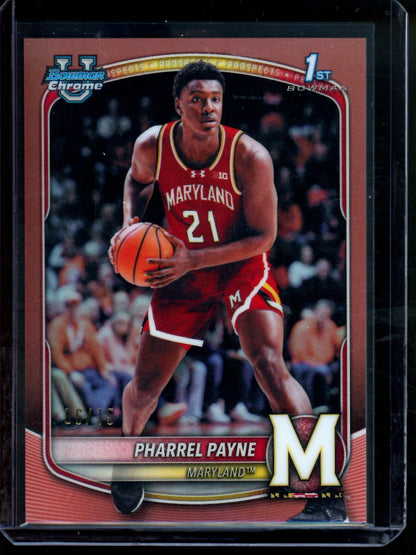 2025 Bowman U Chrome Pharrel Payne 1st Bowman /15 Maryland - Trading Card Market