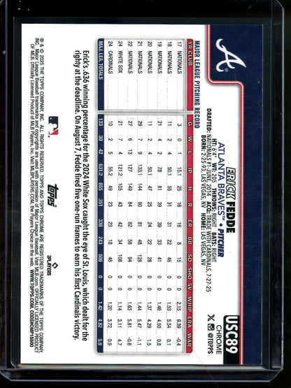 2025 Topps Chrome Eric Fedde Red Geometric /5 Braves - Trading Card Market