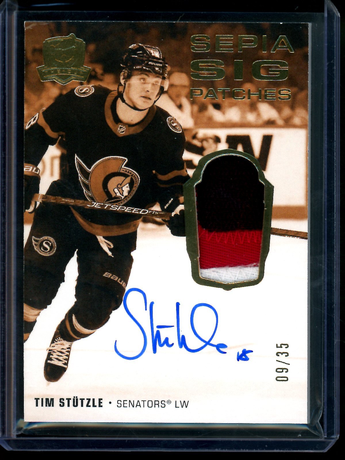 2023 Upper Deck The Cup Tim Stutzle Sepia Sig Patches /35 Senators - Trading Card Market