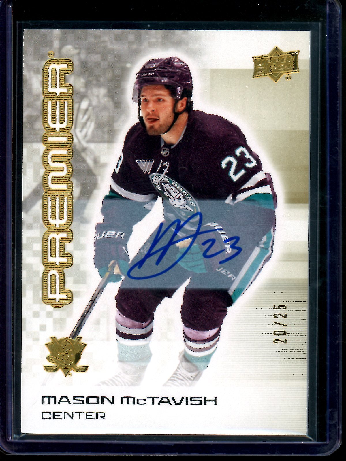 2025 Upper Deck Premier Mason McTavish Autograph /25 Ducks - Trading Card Market