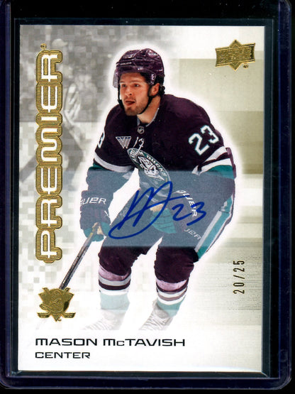 2025 Upper Deck Premier Mason McTavish Autograph /25 Ducks - Trading Card Market
