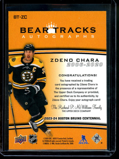 2024 Upper Deck Bruins Centennial Zdeno Chara Bear Tracks Autographs SP Bruins - Trading Card Market