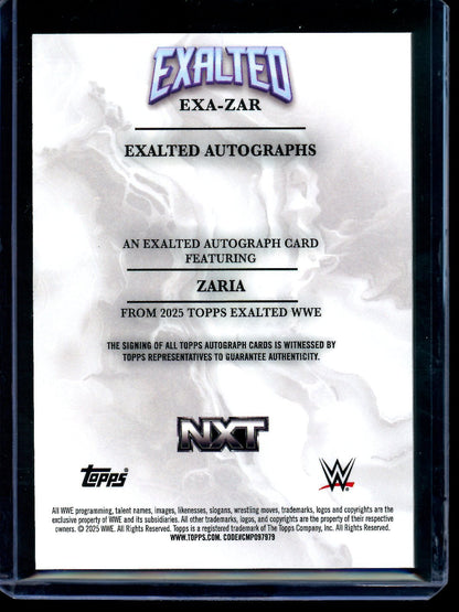 2025 Topps Exalted Zaria Autograph Rookie EXA - ZAR - Trading Card Market