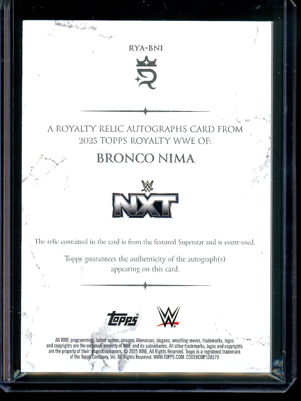 2025 Topps Royalty Bronco Nima Relic Autograph /99 - Trading Card Market