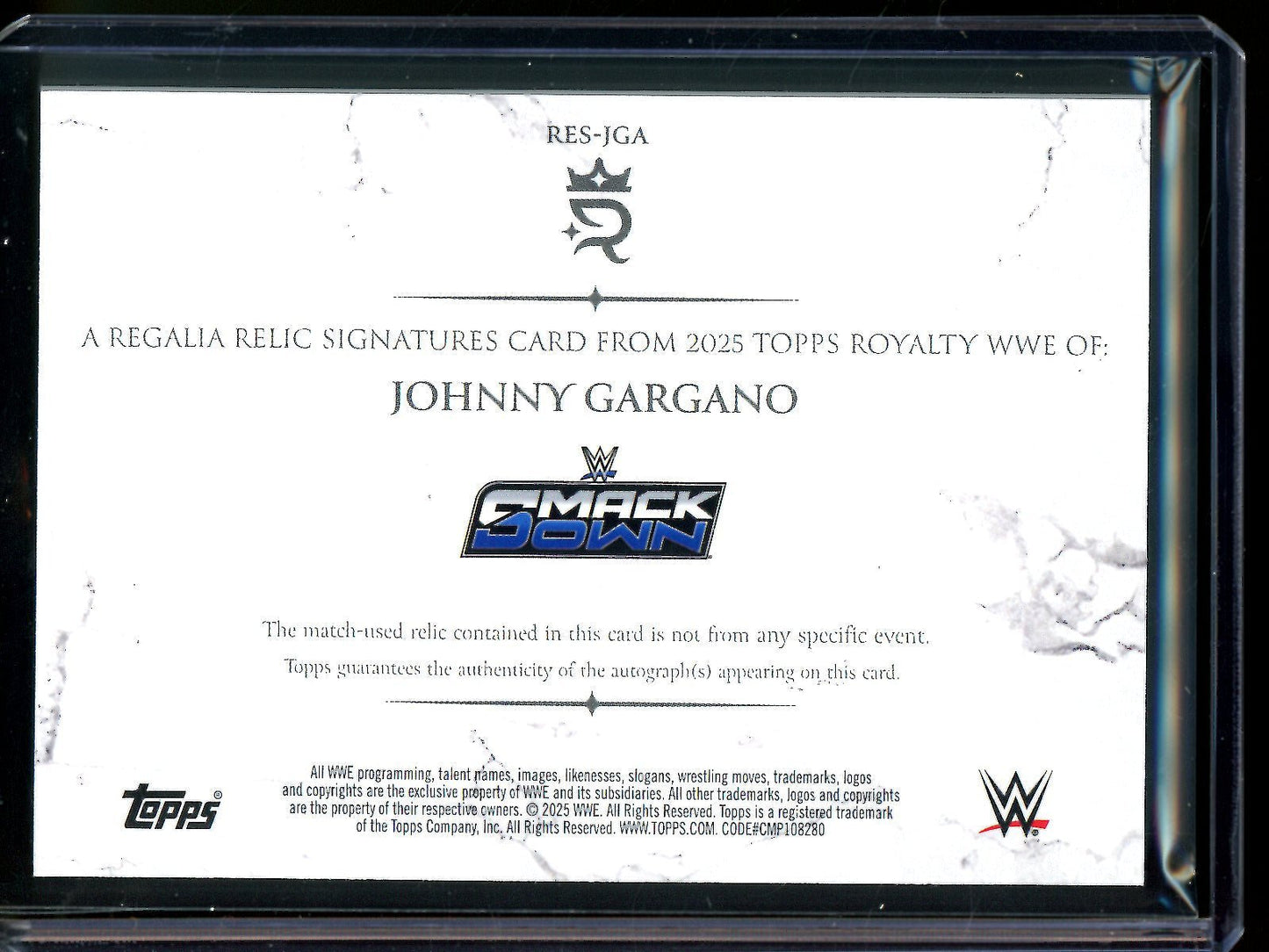 2025 Topps Royalty Johnny Gargano Regalia Relic Signatures /25 - Trading Card Market