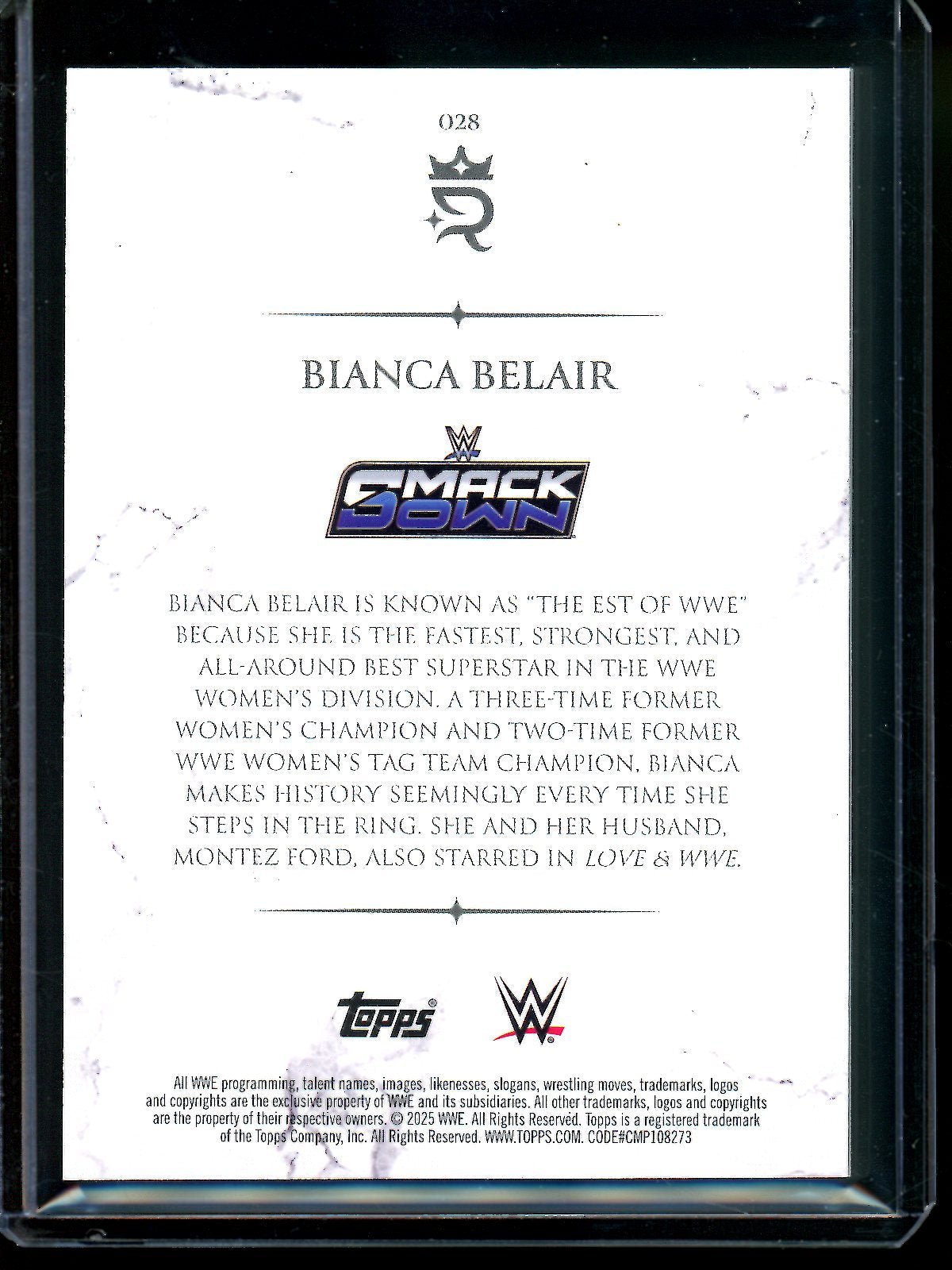 2025 Topps Royalty Bianca Belair 028 /50 - Trading Card Market