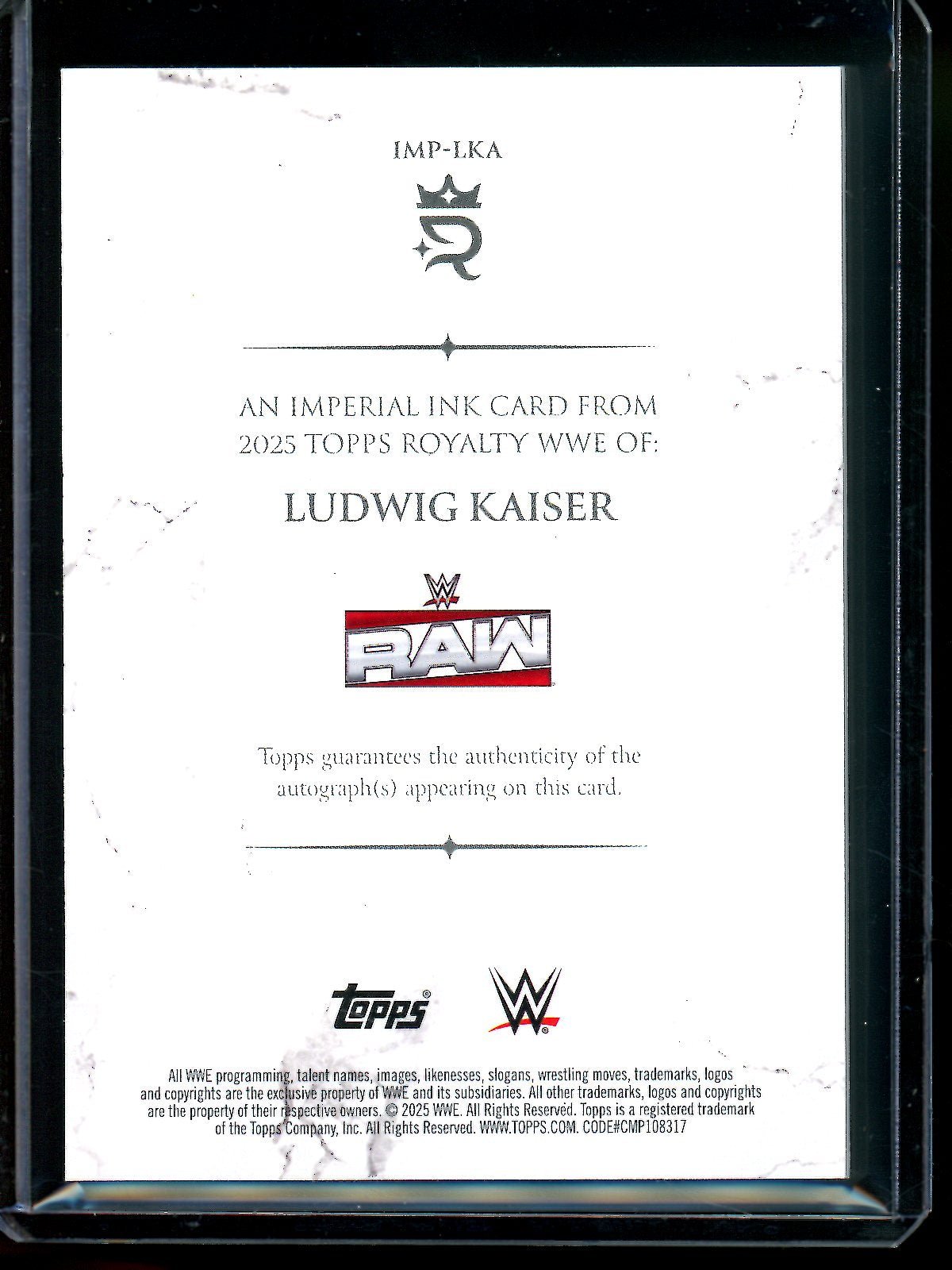 2025 Topps Royalty Ludwig Kaiser Imperial Ink Autograph /10 - Trading Card Market