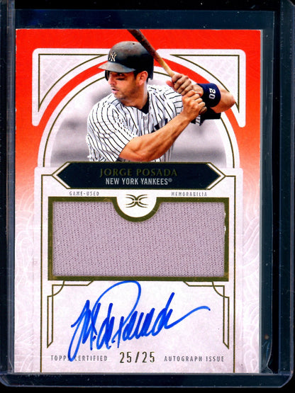 2025 Topps Definitive Jorge Posada Autograph Relic /25 Yankees - Trading Card Market