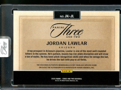 2025 Topps Three and Two Jordan Lawlar Jersey Autographs Sealed /99 Diamondbacks - Trading Card Market